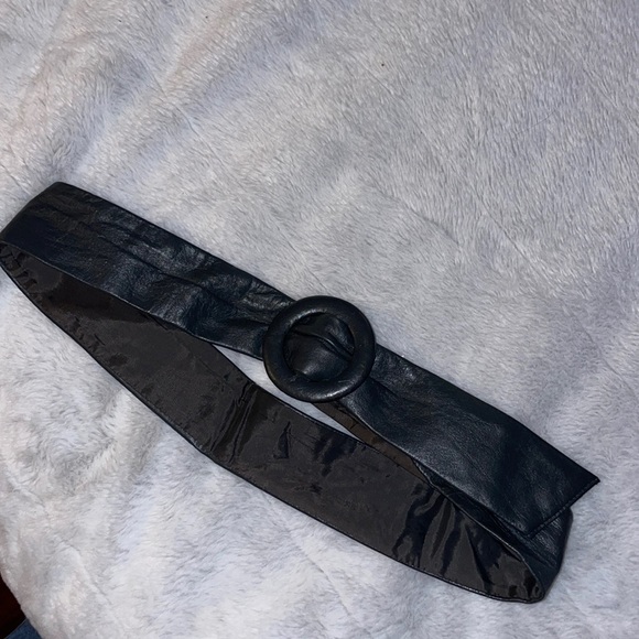 Leather gray belt main image 3